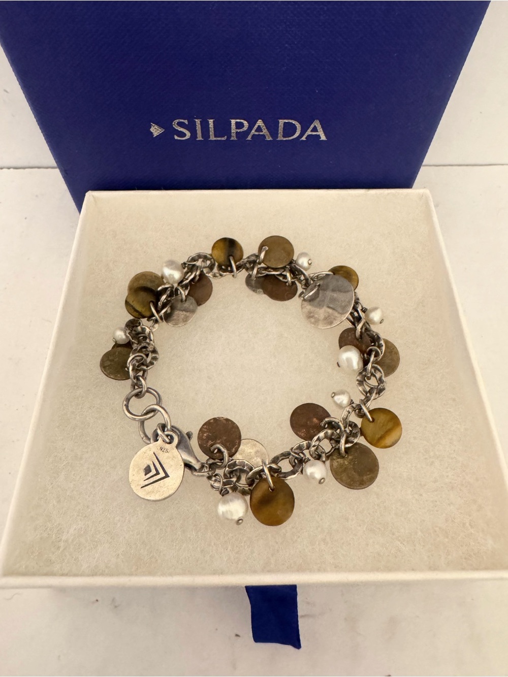 Silpada Earthly Accents Sterling Silver Cha Cha Bracelet